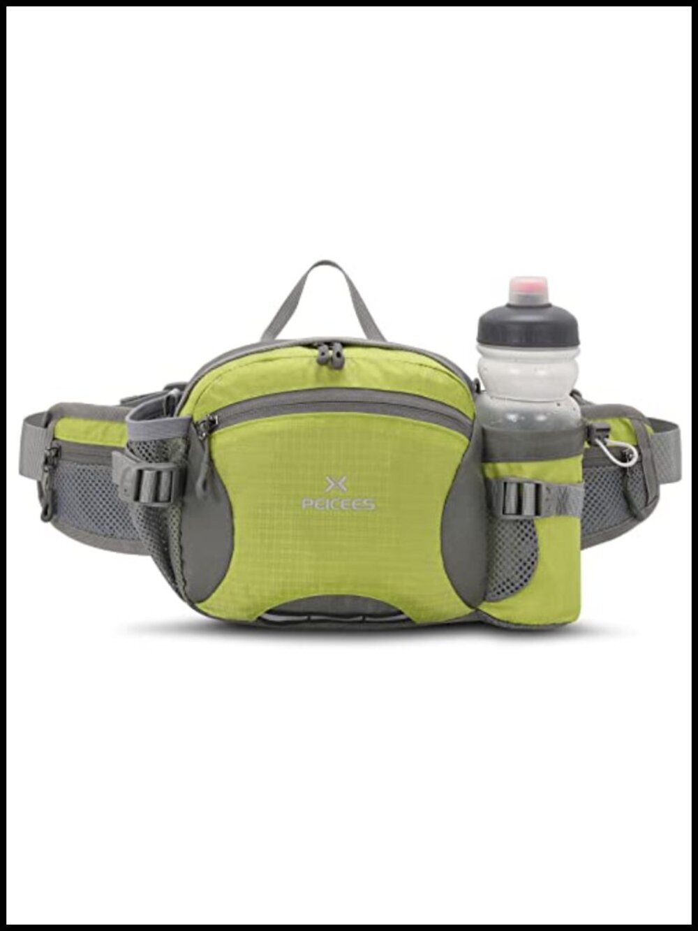 Peicees Hiking Fanny Pack Large Waist Bag Water Resistant Nylon Lumbar Pack